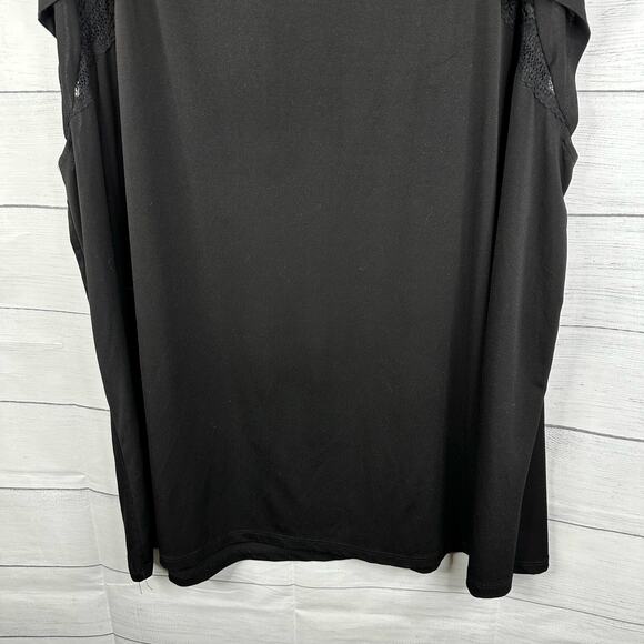 Torrid Womens size 6 6X Studio Crepe Jersey Mock Neck Lace Inset Top 13674008 - Picture 6 of 13